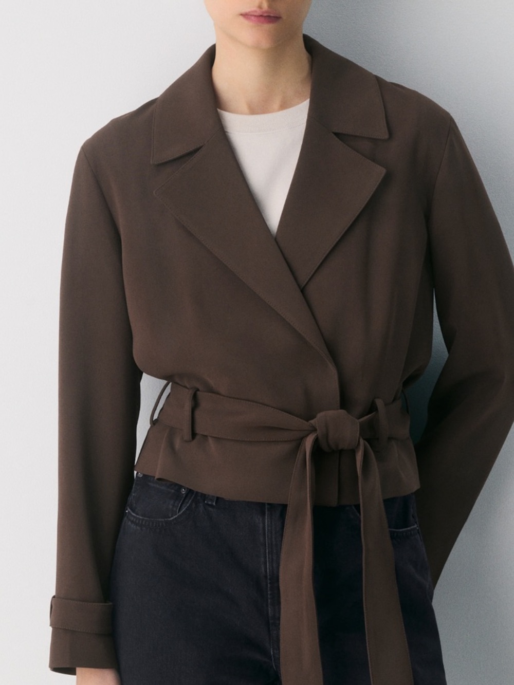 Aritzia Postage Trench Coat Sway Crepe